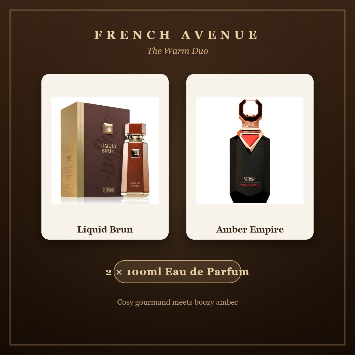 Liquid Brun & Amber Empire Bundle by French Avenue 2 x 100ml